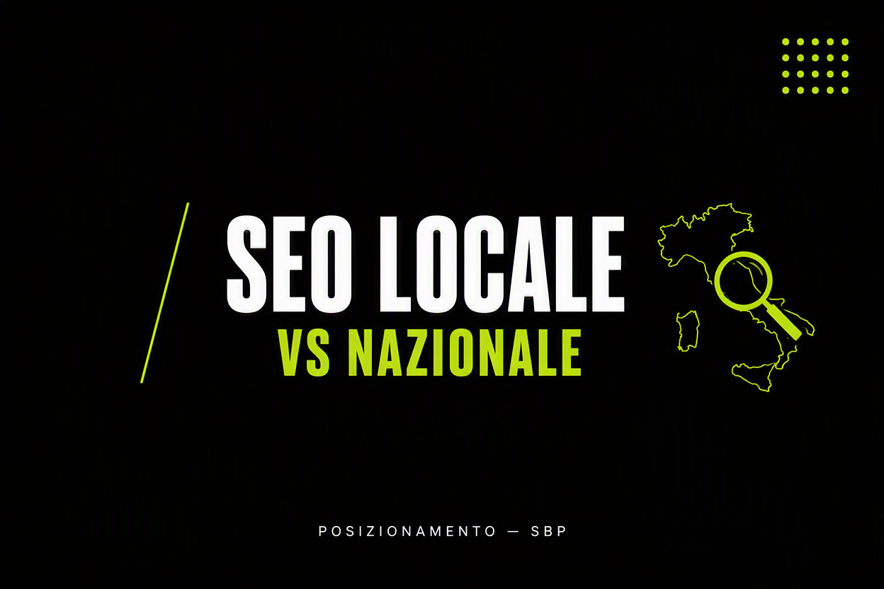 SEO Locale vs SEO Nazionale: quale scegliere